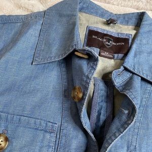 Black Brown denim blazer jacket